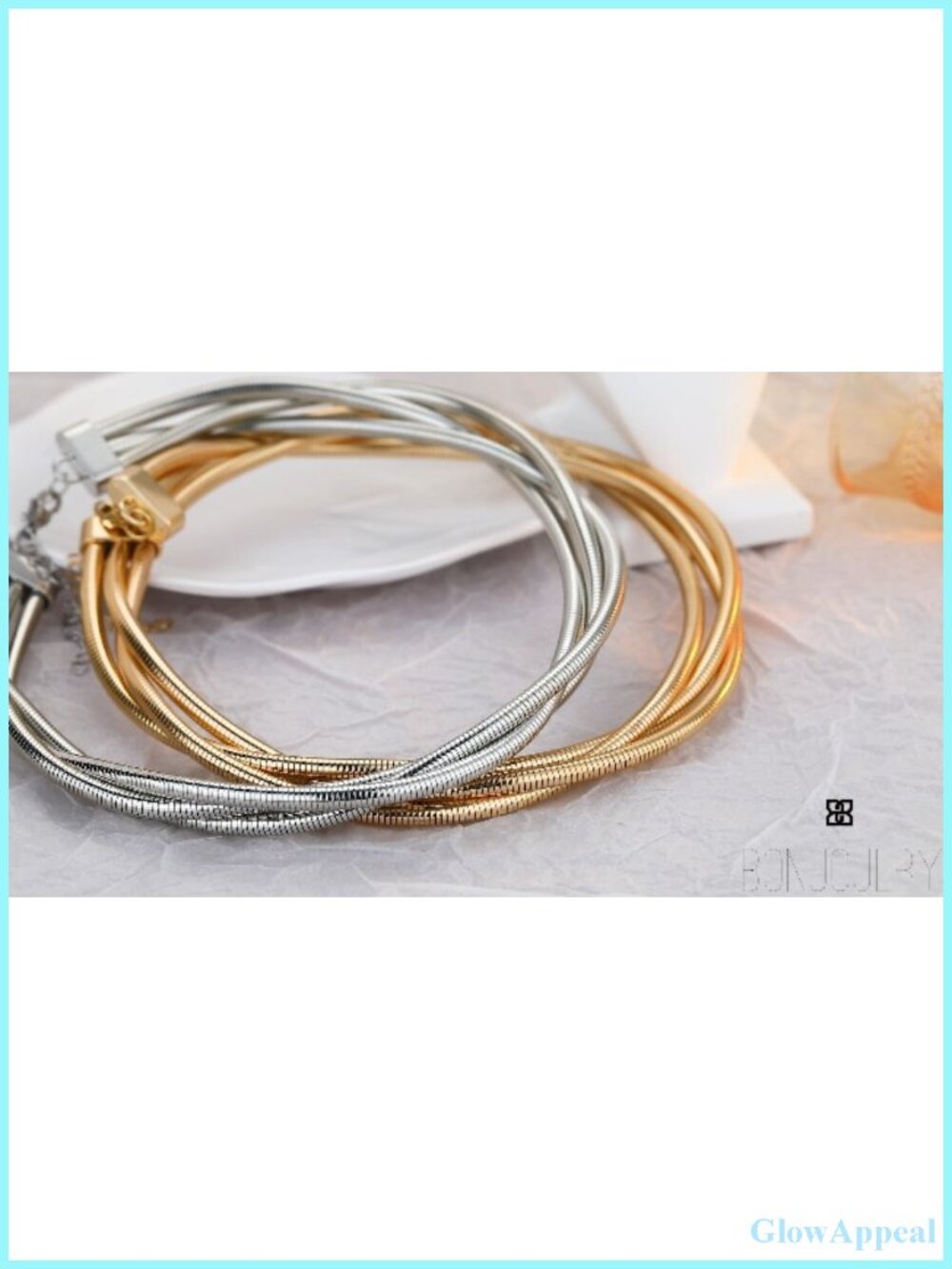 Chunky Gold Necklace Wrap Choker for Women Lightweight Alloy Statement - Picture 6 of 6